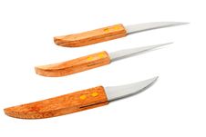 Set Of Knife For Vegetable Curving Royalty Free Stock Photos