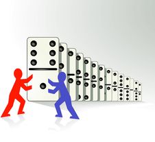 Domino Effect Royalty Free Stock Photography