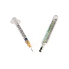 Syringe And A Thermometer On White Background Royalty Free Stock Photos Syringe And A Thermometer On White Background Royalty Free Stock Photos