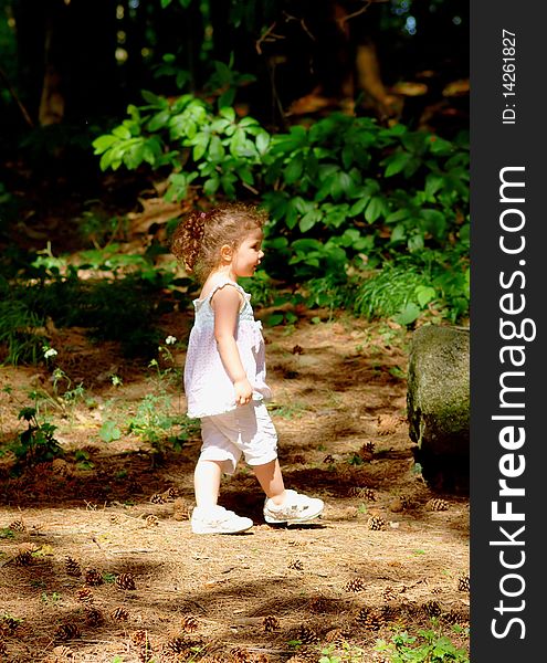 Little Girl In The Forest