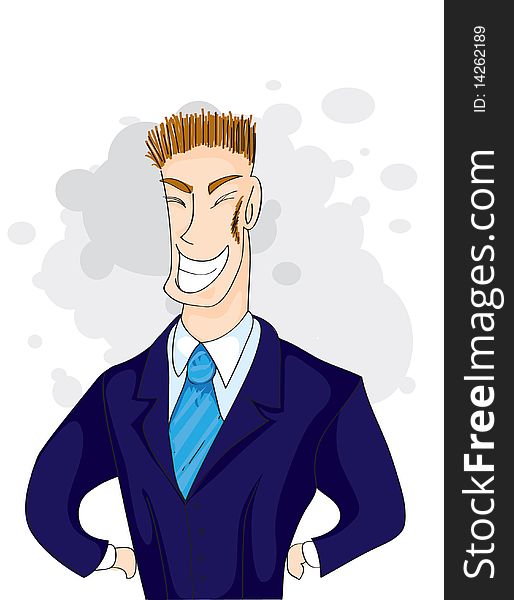 Businessman smiling