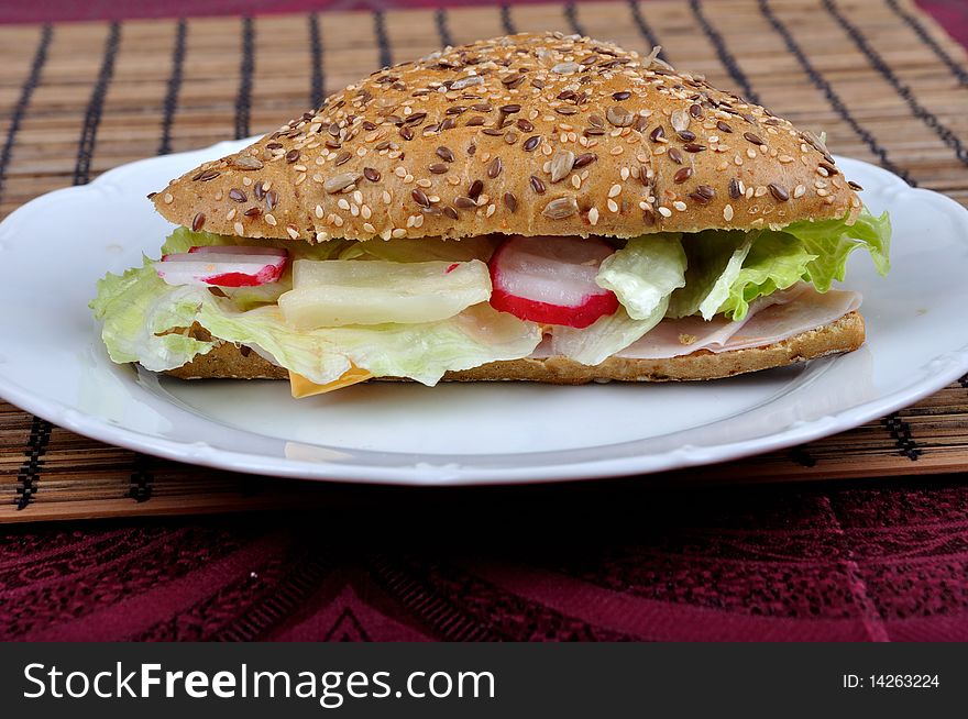 Triangle fresh sandwich