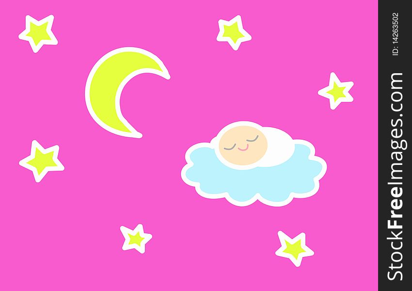 Baby Sleeping In The Night_Pink