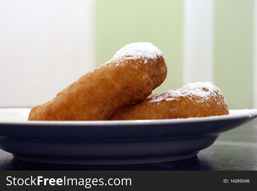 Russian doughnuts on a plate. Russian doughnuts on a plate
