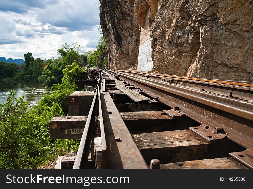 The death railway in west of thailand