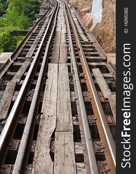 The death railway in west of thailand