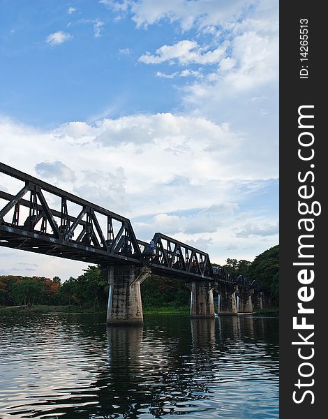 The bridge over the river kwai in thailand. The bridge over the river kwai in thailand