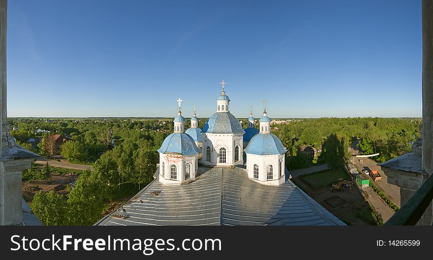 View from the bell tower on city, Kashin, Russia. View from the bell tower on city, Kashin, Russia.