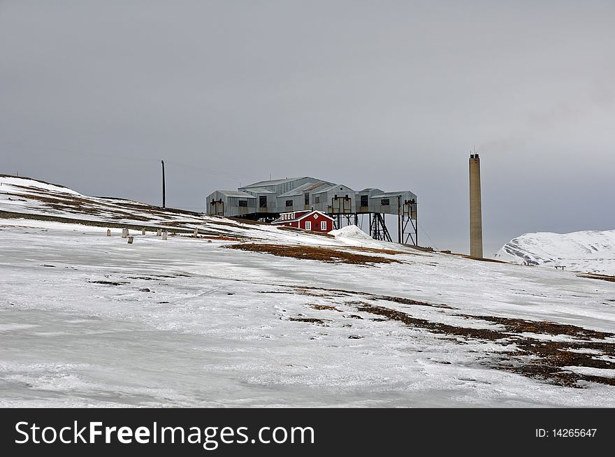 Coal mine outside Longyearbyen, Svalbard