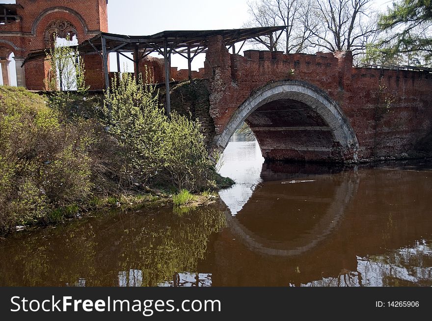 Bridge in Old Russian palace Marfino. Bridge in Old Russian palace Marfino