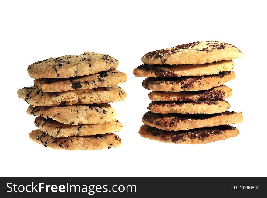 Delicious homemade cookies with chocolate