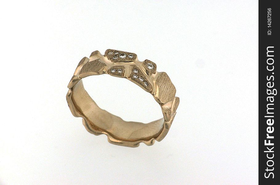 Wedding ring in white background