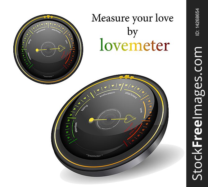 Fantastic device for measuring of level of love. Fantastic device for measuring of level of love