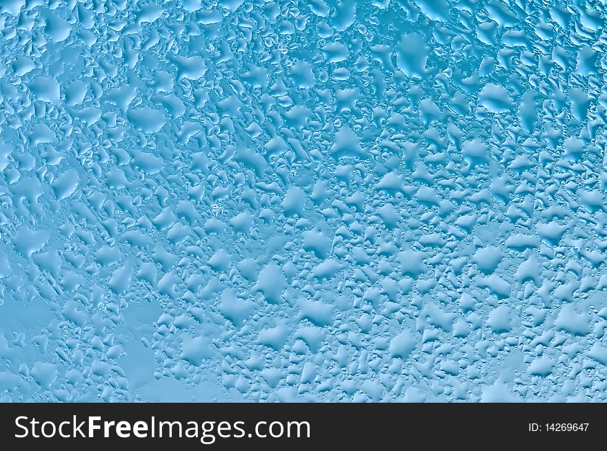 Water bubbles on the window for background