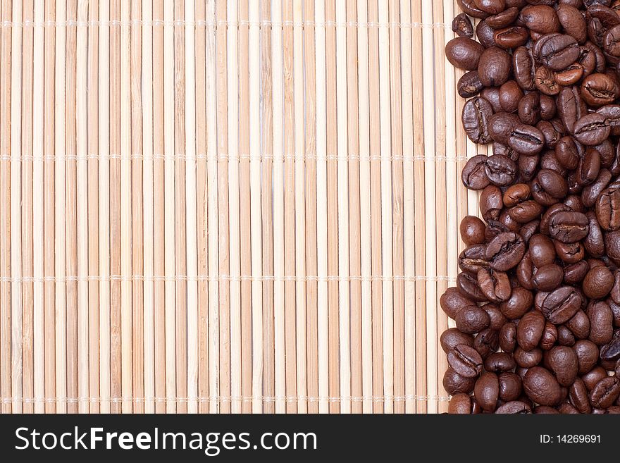 Open frame made of roasted coffee beans