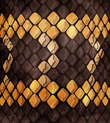 Reptile Or Snake Pattern Texture Leather, Fashionable Printing. Fashion And Stylish Background. Vector Graphics Stock Photography