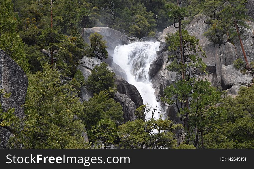 Waterfall At Yosemite National Park