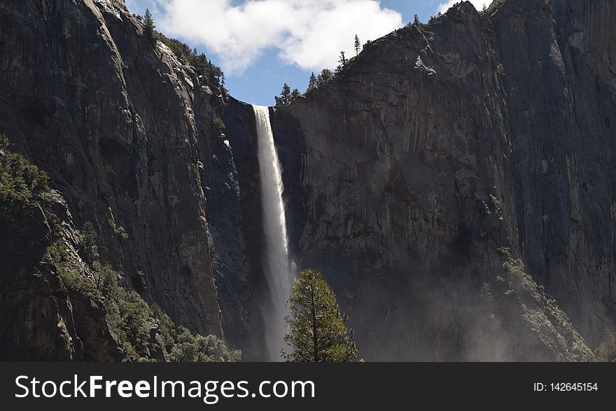 Waterfall At Yosemite National Park