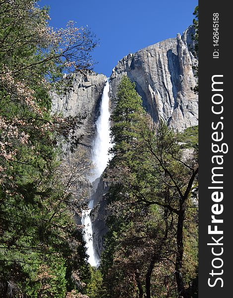 Waterfall At Yosemite National Park