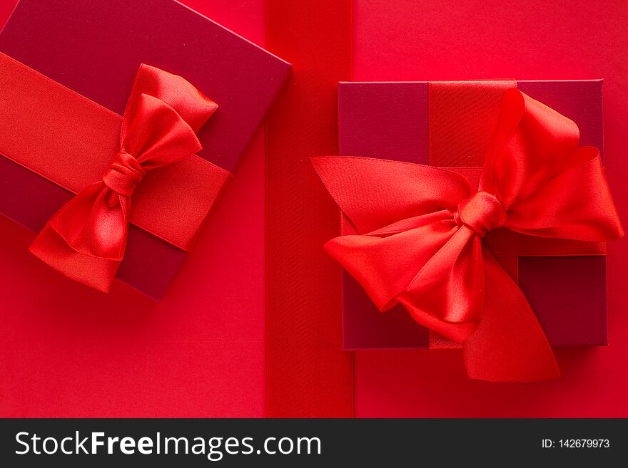 Luxury Holiday Gifts On Red