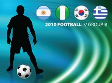 Soccer Player On Abstract Liquid Wave Background Stock Images Soccer Player On Abstract Liquid Wave Background Stock Images