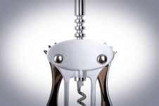 Steel Corkscrew Isolated On White Background Stock Photography Steel Corkscrew Isolated On White Background Stock Photography