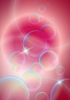 Soap Bubbles Abstract Vector Background Stock Photo