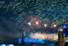 Firework Over Moscow Stock Photos Firework Over Moscow Stock Photos