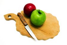 The Apples Lying On A Board For Cutting Royalty Free Stock Photo The Apples Lying On A Board For Cutting Royalty Free Stock Photo