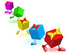 Boxs With Gifts Stock Image