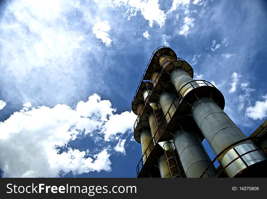 Taken in light of the day industrial chimney. Taken in light of the day industrial chimney
