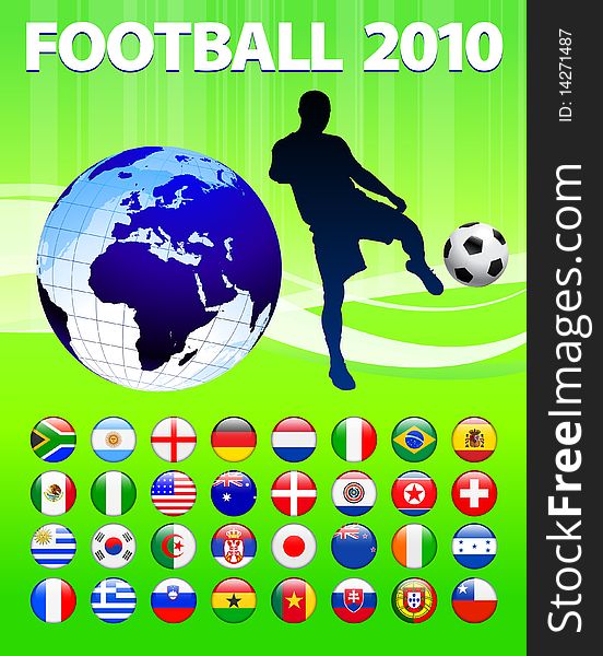 Global Soccer Football Match Original Illustration. Global Soccer Football Match Original Illustration