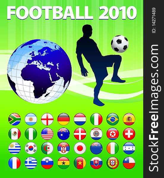 2010 Global Soccer Football Match Original Illustration
