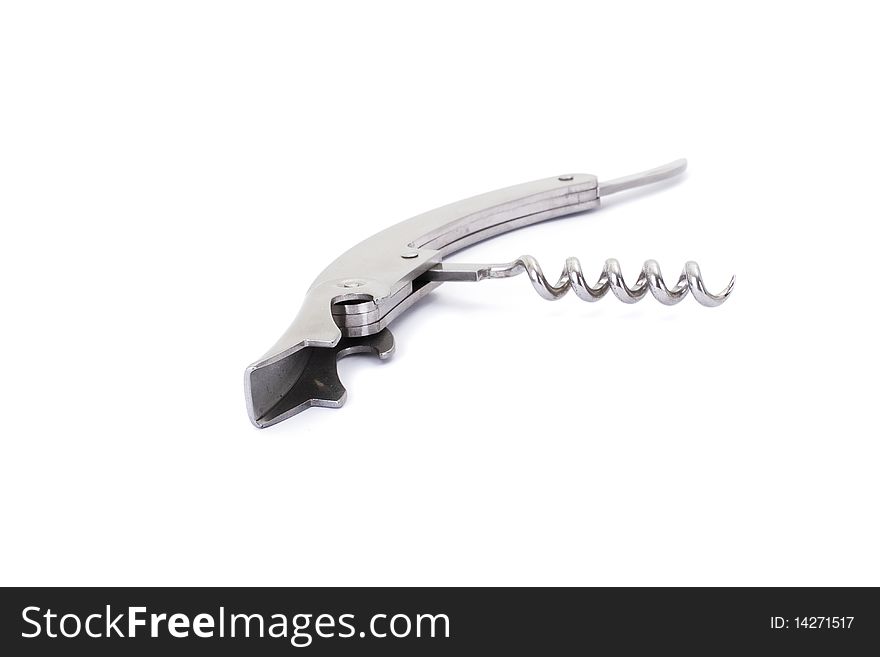 Series. corkscrew isolated on white background
