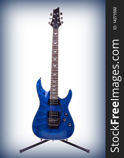 Electric Guitar Isolated On Gradient Background