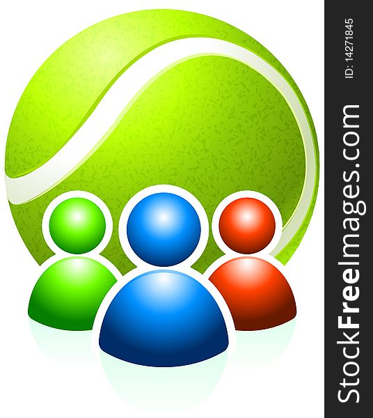 Tennis Ball with User Group Original Illustration