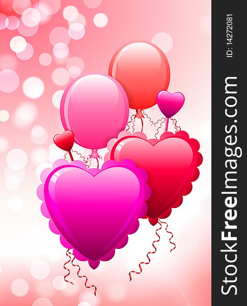 Hearts on Valentine's Day Love Background