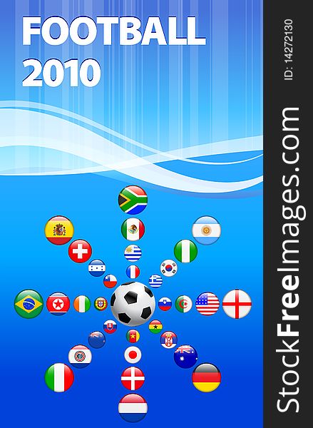 Soccer poster with Flag Buttons
Original Illustration