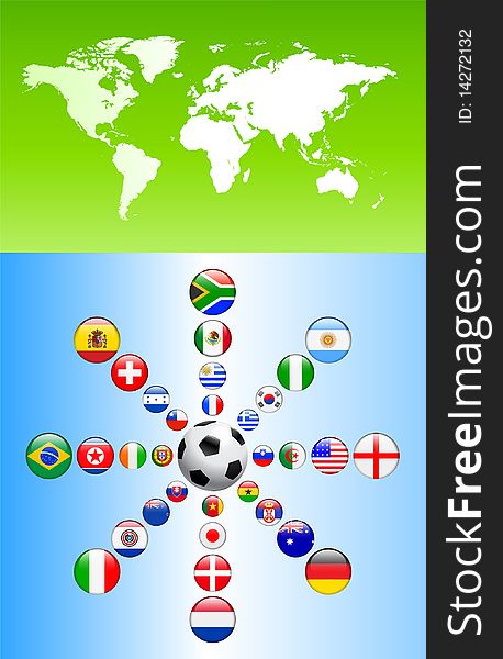 Soccer poster with Flag Buttons