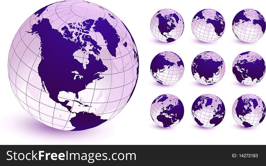 Globes Original Vector Illustration