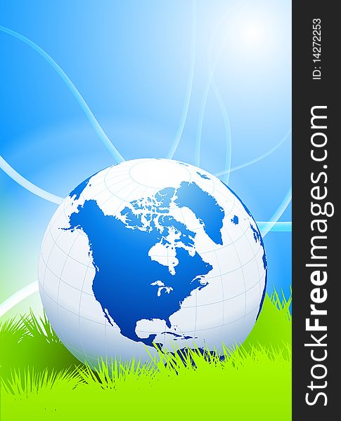 Globe on Abstract Nature Background
Original Illustration