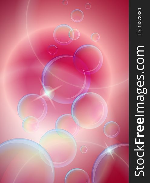 Soap Bubbles Abstract Vector Background