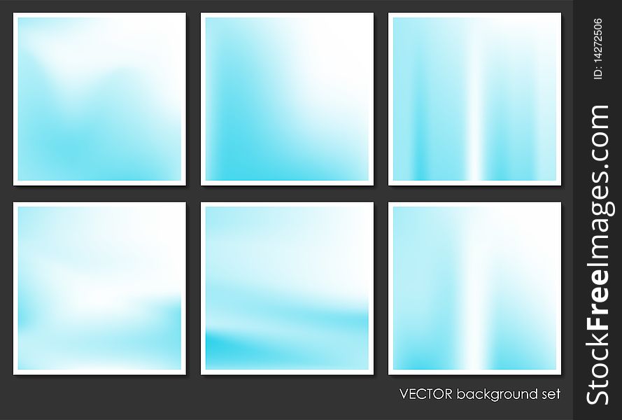 Fluid Aurora On Colorful Abstract Background Set