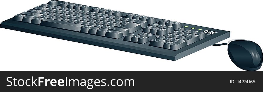 Black keyboard.