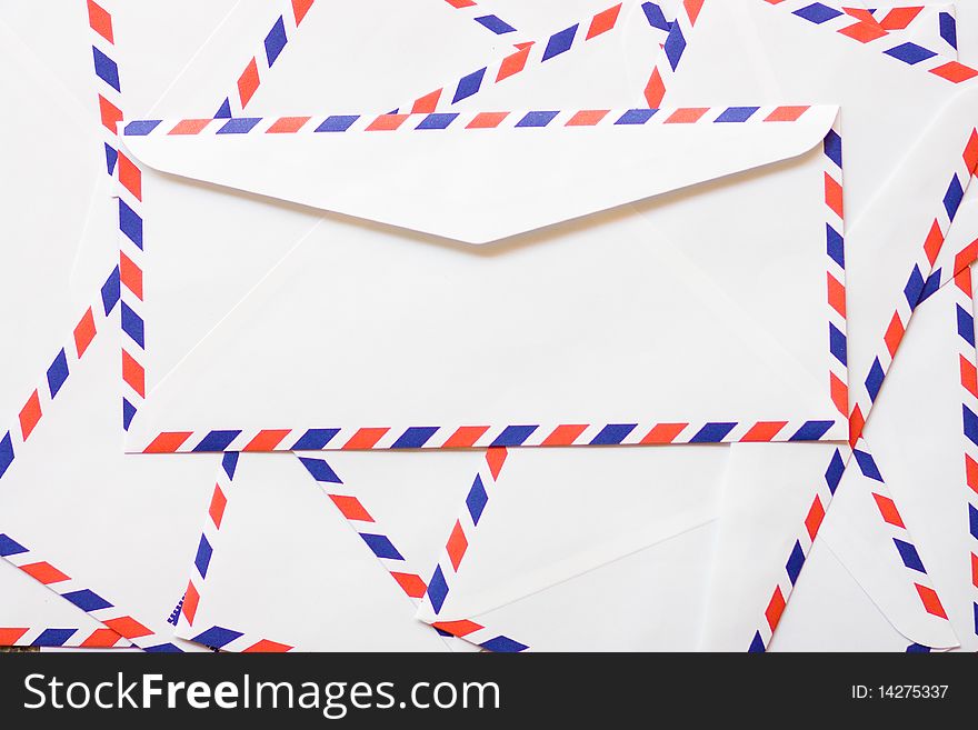 Red-blue edges of white envelopes