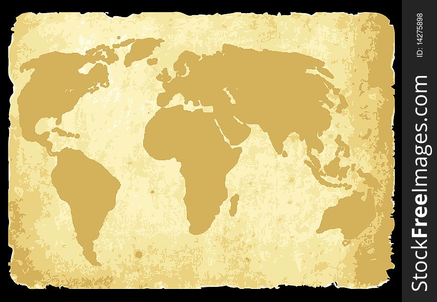Worldmap On Old Paper