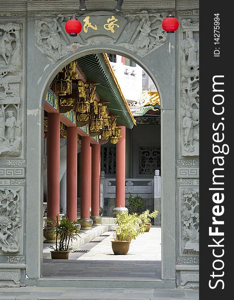 Temple entrance of a buddhist temple