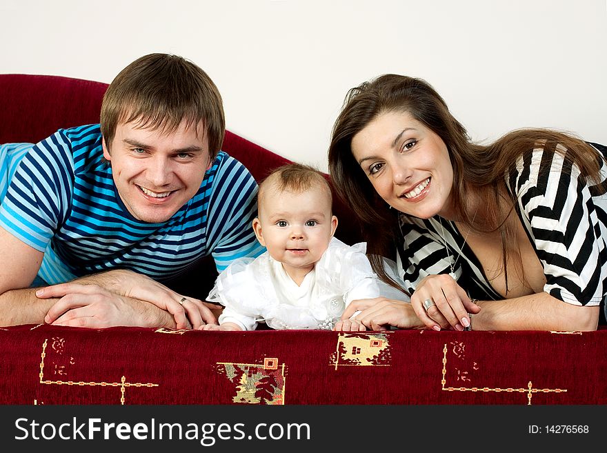 Family with infant at home