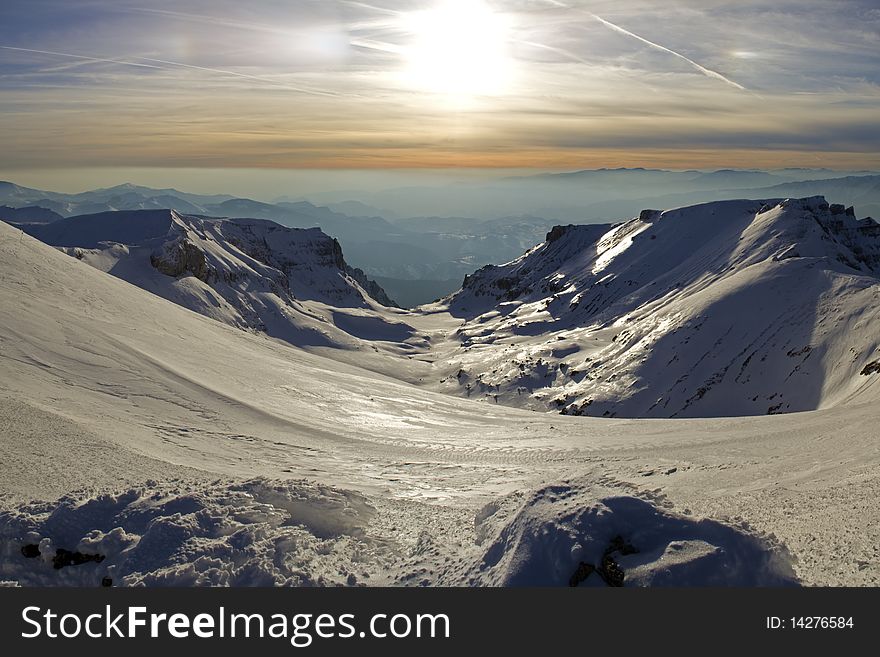 Extreme Low Temperature At Sunset