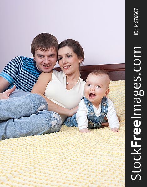 Family with infant at home
